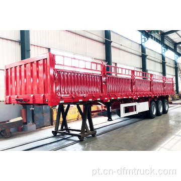 Carga a granel 60T 3axle fence semi-caminhão